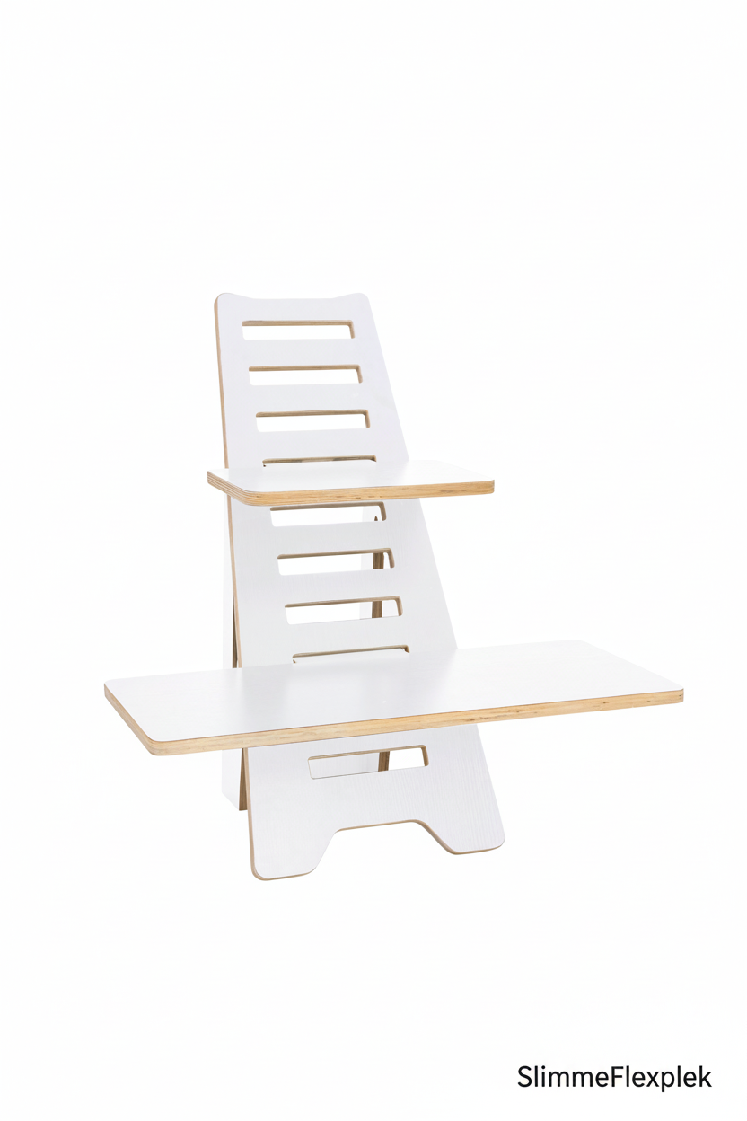 Desk riser wit product - SlimmeFlexplek