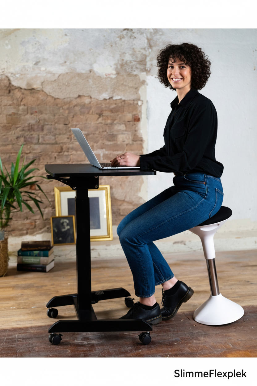 Easy Desk lifestyle foto - andere vrouw en sfeer - SlimmeFlexplek