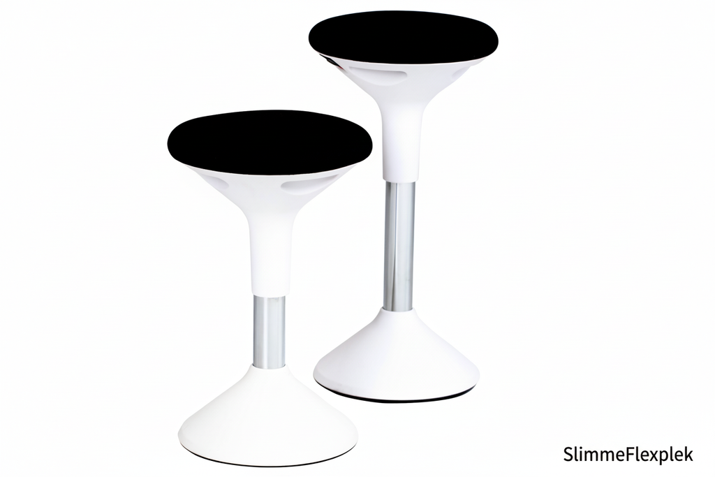 Ergonomische actieve kruk wit - SlimmeFlexplek