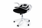 Ergonomische bureaustoel wit-zwart correct