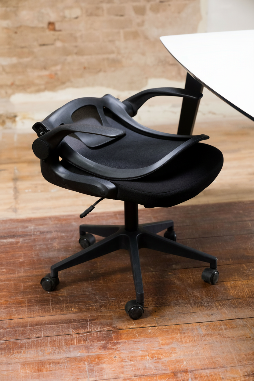 Ergonomische bureaustoel zwart lifestyle zonder logo