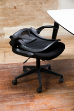 Ergonomische bureaustoel zwart lifestyle zonder logo