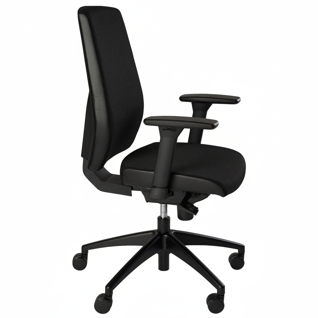 Ergonomische bureaustoel zwart zonder logo