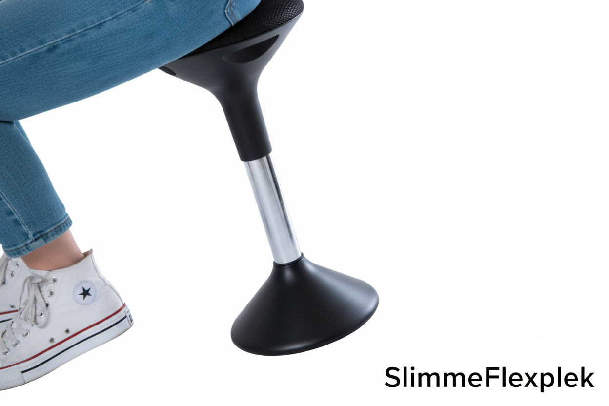 Ergonomische kruk zwart origineel - SlimmeFlexplek