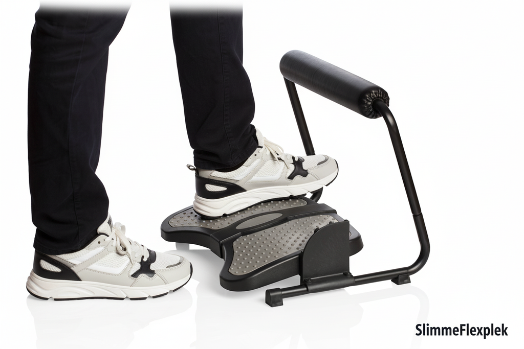 Footrest lifestyle met moderne schoenen - vooraanzicht - SlimmeFlexplek