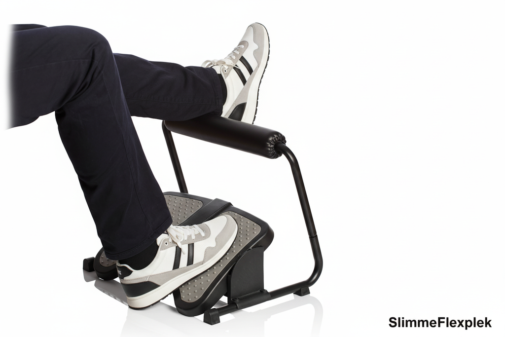 Footrest lifestyle met moderne schoenen - zijaanzicht - SlimmeFlexplek