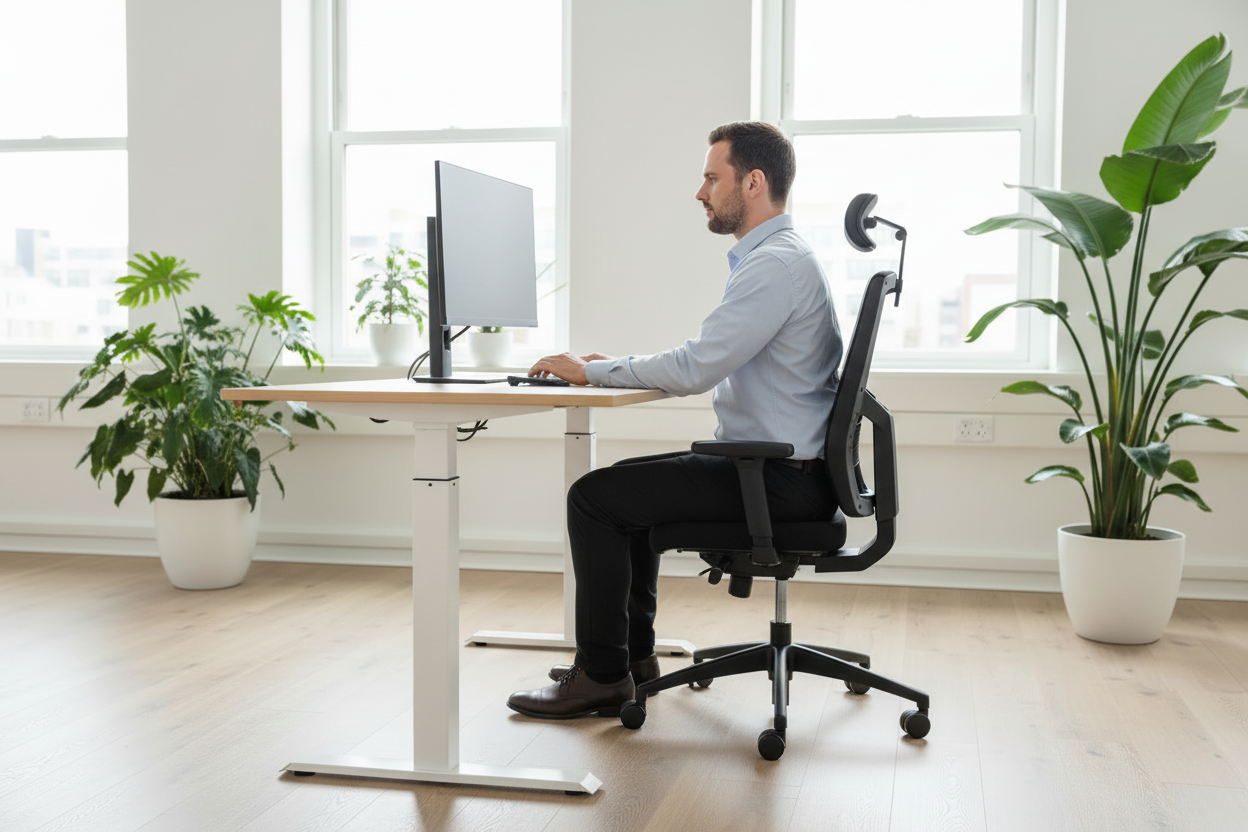 Perfecte ergonomische houding
