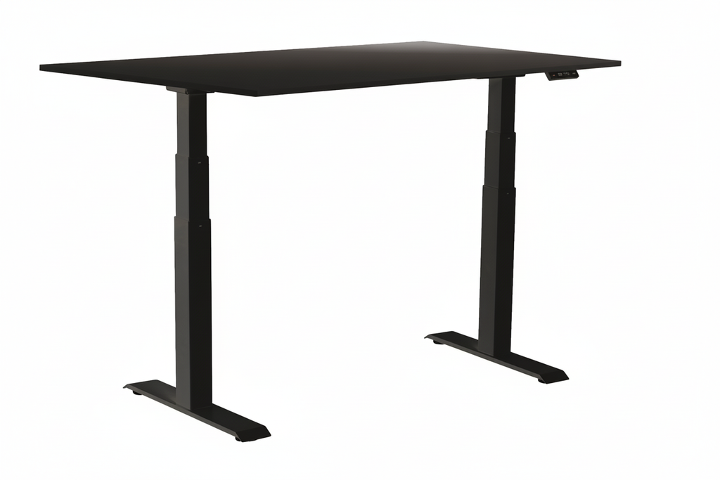 Premium volledig zwart zit-sta bureau