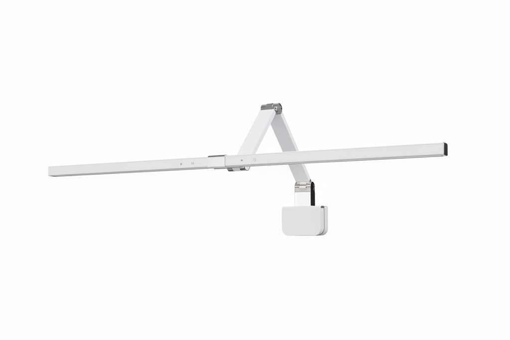 Witte monitorlamp exact zoals zwarte versie - zonder logo
