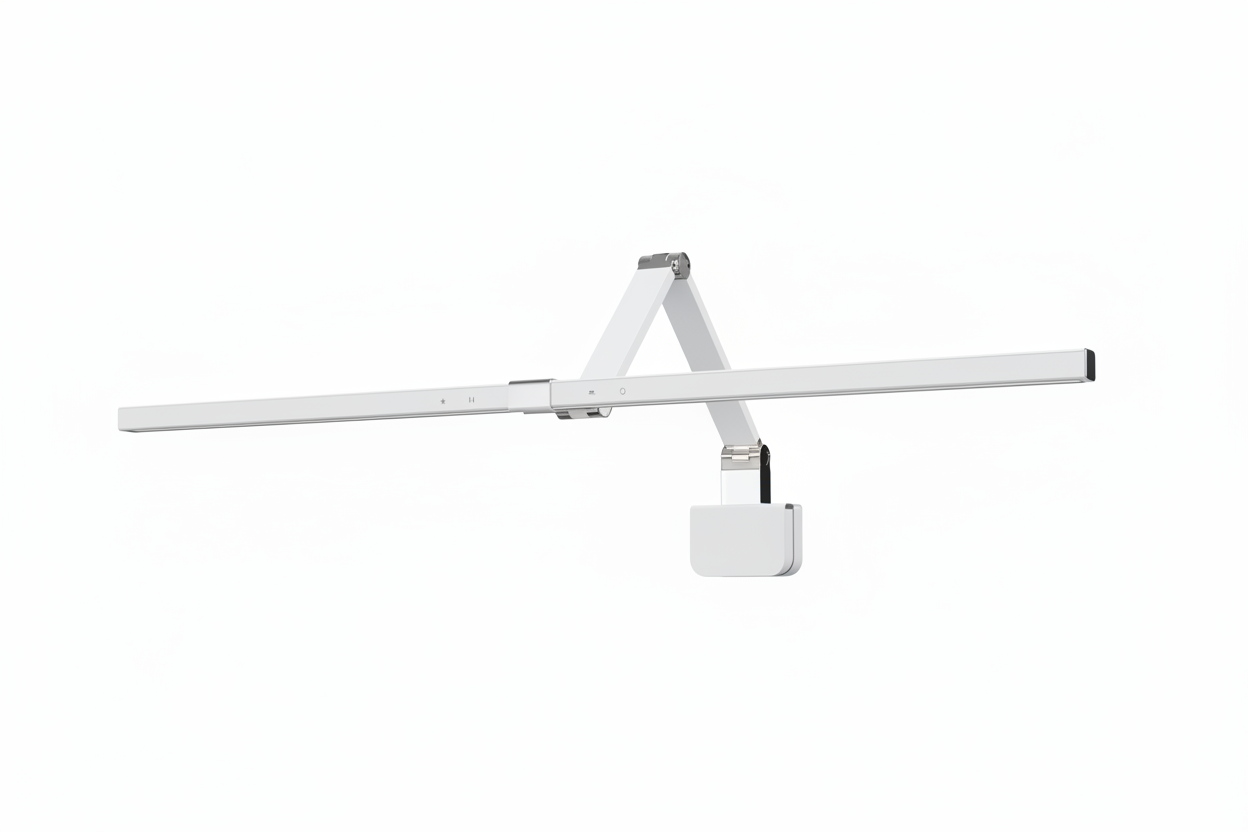 Witte monitorlamp exact zoals zwarte versie - zonder logo