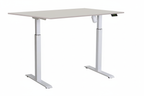 Zit-sta bureau grijs/wit met bedieningspaneel