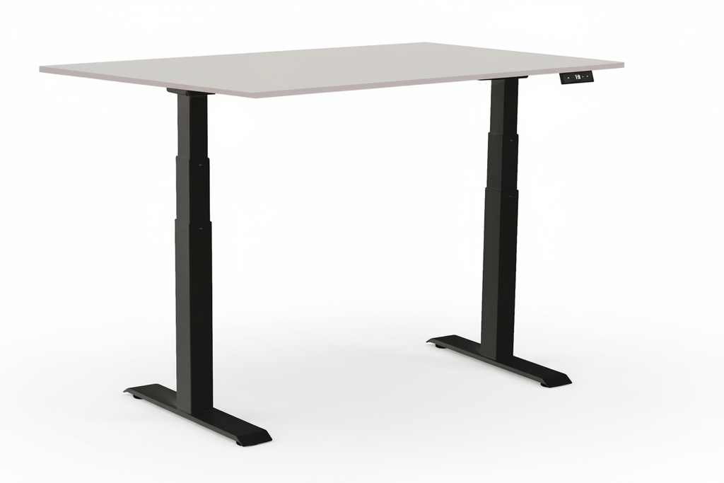 Zit-sta bureau grijs/zwart met bedieningspaneel