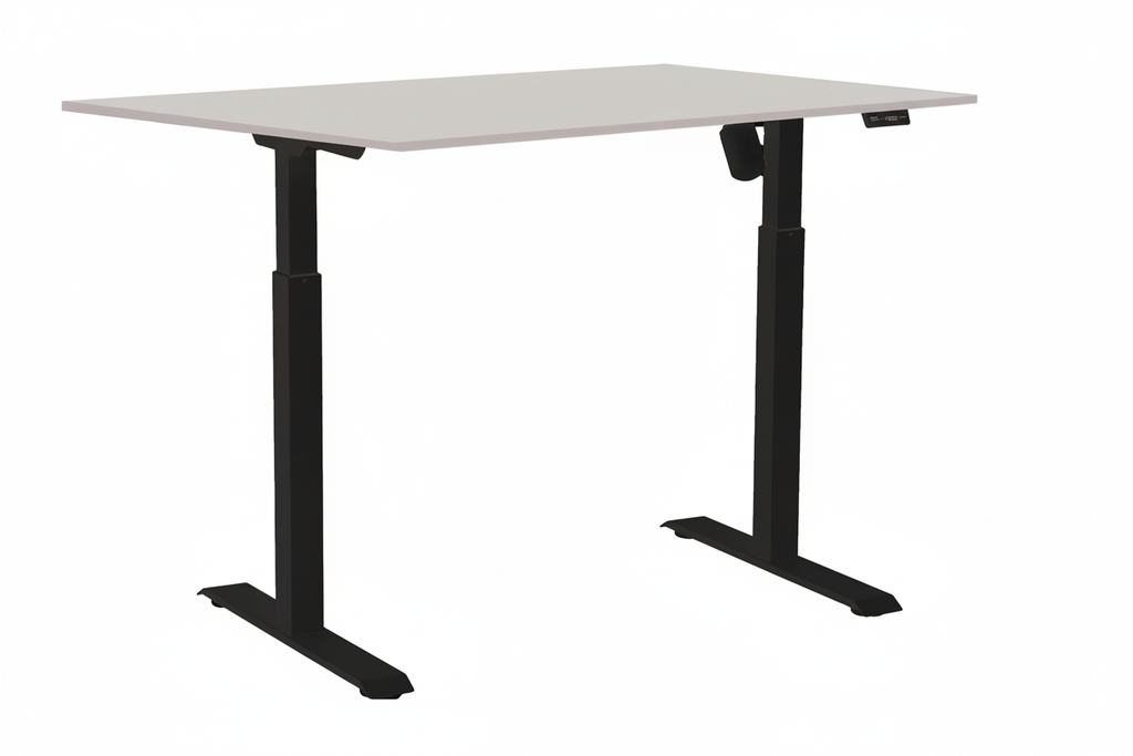 Zit-sta bureau grijs/zwart