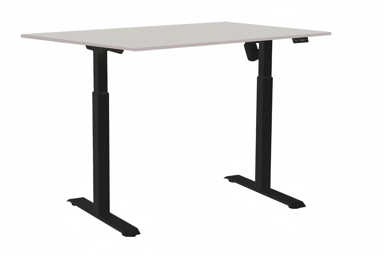 Zit-sta bureau grijs/zwart