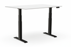 Zit-sta bureau wit/zwart met bedieningspaneel