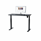 Zwart zit-sta bureau met setup andere hoek - zonder logo