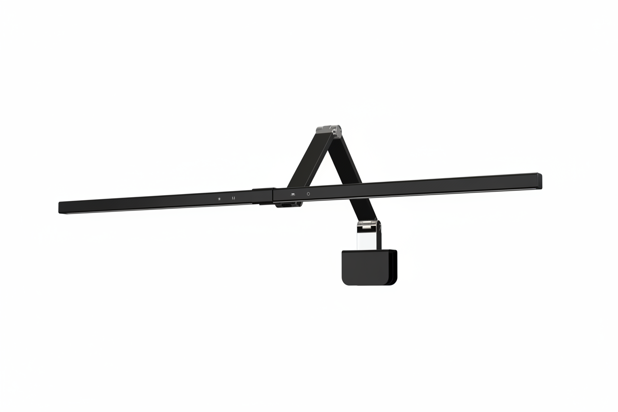 Zwarte monitorlamp productfoto - zonder logo